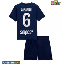 Paris Saint-Germain Illia Zabarnyi #6 Heimtrikotsatz Kinder 2025-26 Kurzarm (+ Kurze Hosen)